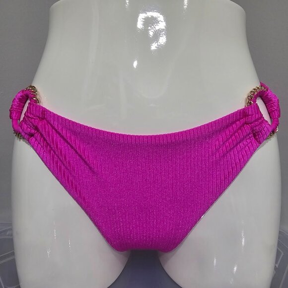 Becca Monte Carlo Shiny Rib Hipster Bikini Bottoms - Picture 2 of 8